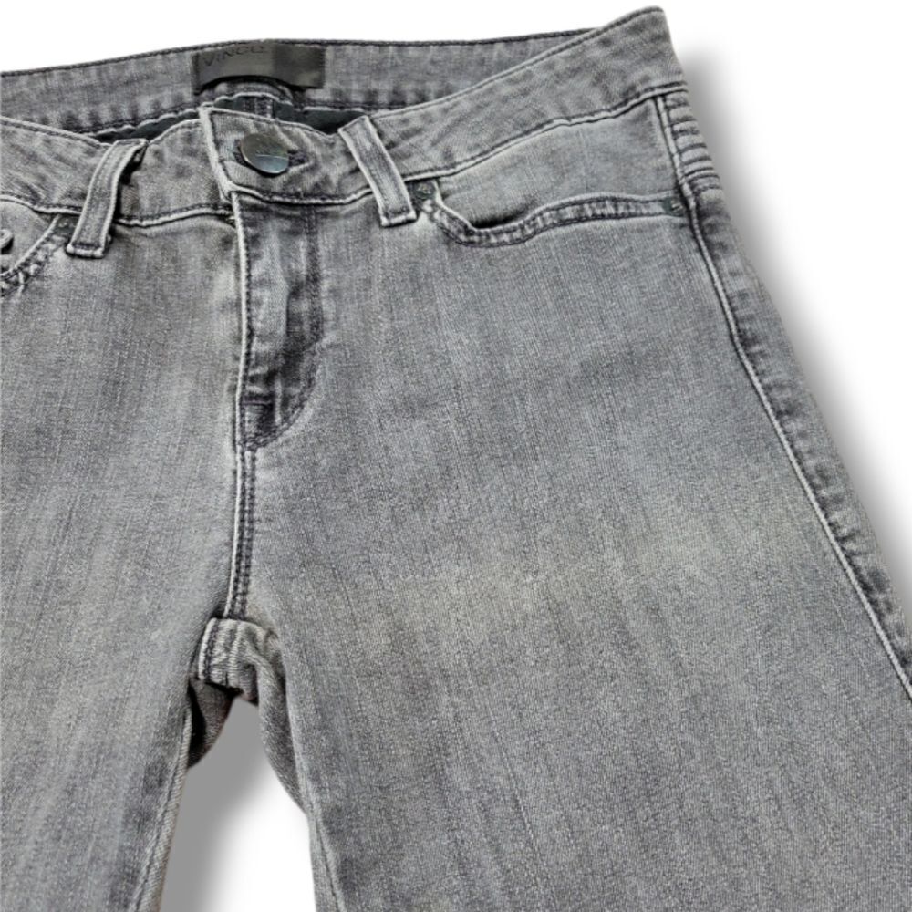 VINCE Jeans Size 25 W27" x L32" Vince 5 Pocket Moto Jeans Skinny Jeans Ankle Zip - Picture 6 of 7